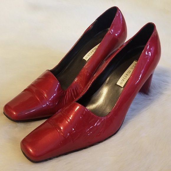 Ann Marino Shoes - Ann Marino Red Slip ON High Heels